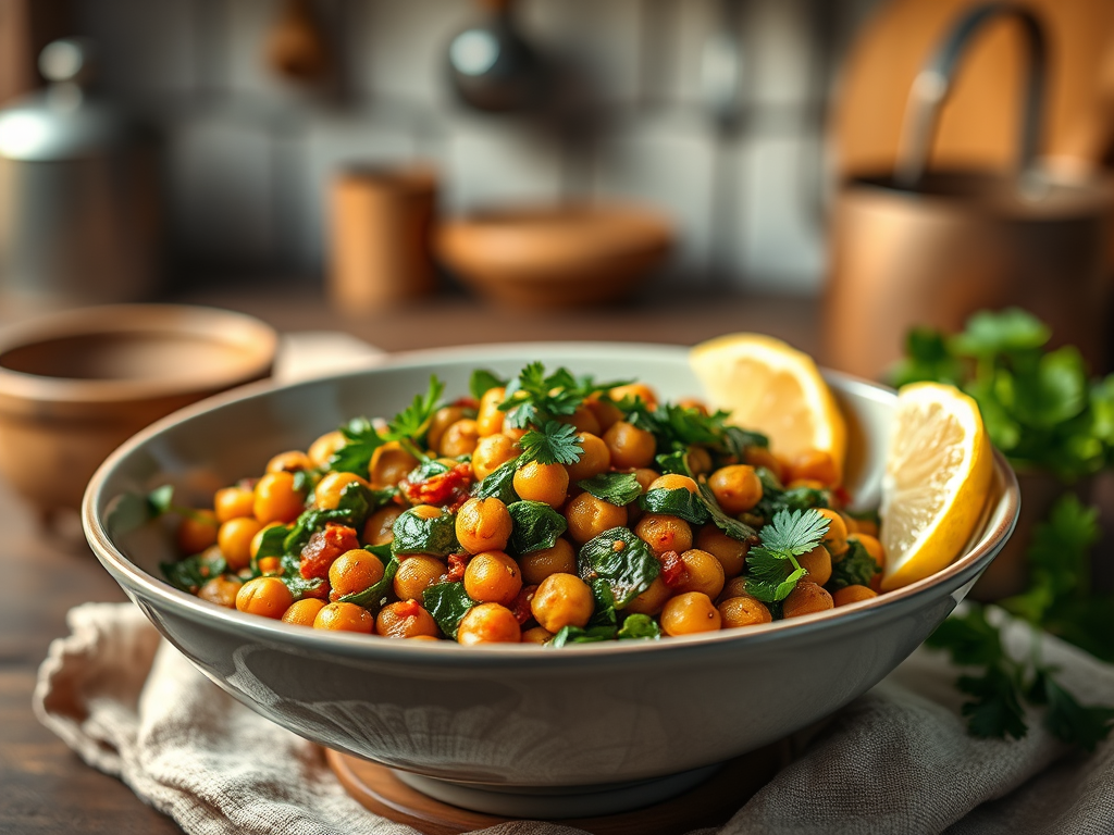 Würzige Kichererbsen-Spinat-Pfanne – Ideal für&nbsp;Kapha-Typen
